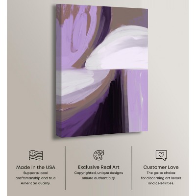 Amethyst and Earth Combo Abstract Canvas Wall Art, 10" x 15"