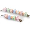 Colorful ground calcium stone parrot chew toy with bell, metal hook, birdcage accessories - 4 of 4