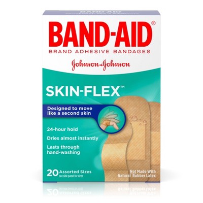 Band Aid Brand Skin-Flex Assorted Sizes Adhesive Bandages -20ct