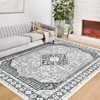 Coucheta Area Rug, Washable Rug for Living Room, Stain Resistant Kitchen Rugs with Non Slip Backing, Ultra-Thin Front Door Mat, Vintage Accent Rug - 4 of 4