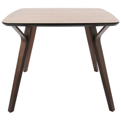 Mid-Century Modern Square Walnut Dining Table with Bentwood Legs