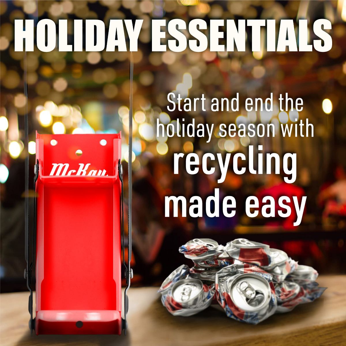 McKay Metal Can Crusher, Heavy-Duty Wall-Mounted Smasher for Aluminum Seltzer, Soda, and Bottles for Recycling - 12 oz and 16 oz Sizes - thumbnail 8