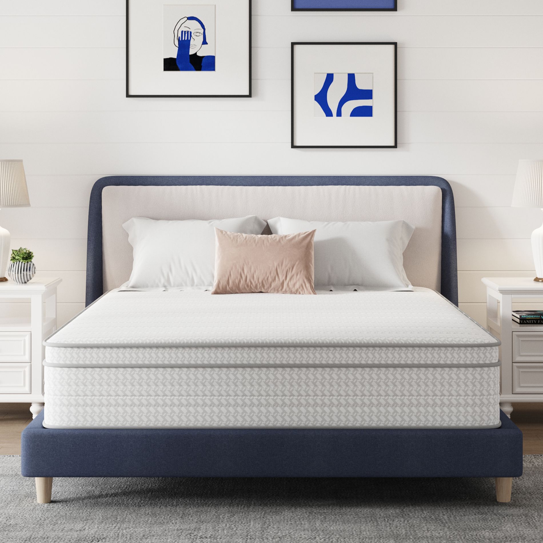 Avenco 8/10/12/14 inch Medium Memory Foam Hybrid Mattress, CertiPUR-US, OEKO-TEX Certified