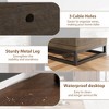 Farmhouse TV Stand with 2-Tier Adjustable Shelves, Wooden Entertainment Center for 75 Inch TV with Storage Compartments - 4 of 4