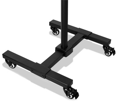 Black Adjustable Mobile TV Stand with Locking Wheels for 13"-42" Screens