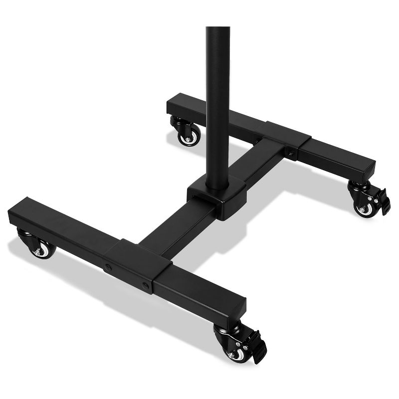 Mount-It! Height Adjustable Mobile TV Stand with Locking Wheels, Rolling Cart for 13" - 42" Flat Panel LCD LED Screens, VESA Compatible up to 200mm, 5 of 9
