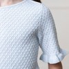 Hope & Henry Girls' Organic Short Sleeve Ruffle Edge Sweater Knit Top, Kids - 4 of 4
