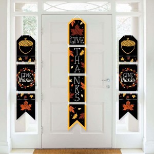 Big Dot of Happiness Give Thanks - Hanging Vertical Paper Door Banners - Thanksgiving Party Wall Decoration Kit - Indoor Door Decor - 1 of 4