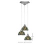 Toltec Lighting Europa 3 - Light Pendant in  Brushed Nickel with 7" Kaleidoscope Art Glass Shade - 2 of 2