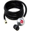GasOne Propane Regulator 12 Feet QCC1 Grill Replacement Hose for Most LP Gas Grill, Heater and Fire Pit Table, 3/8" Female Flare Nut - 4 of 4