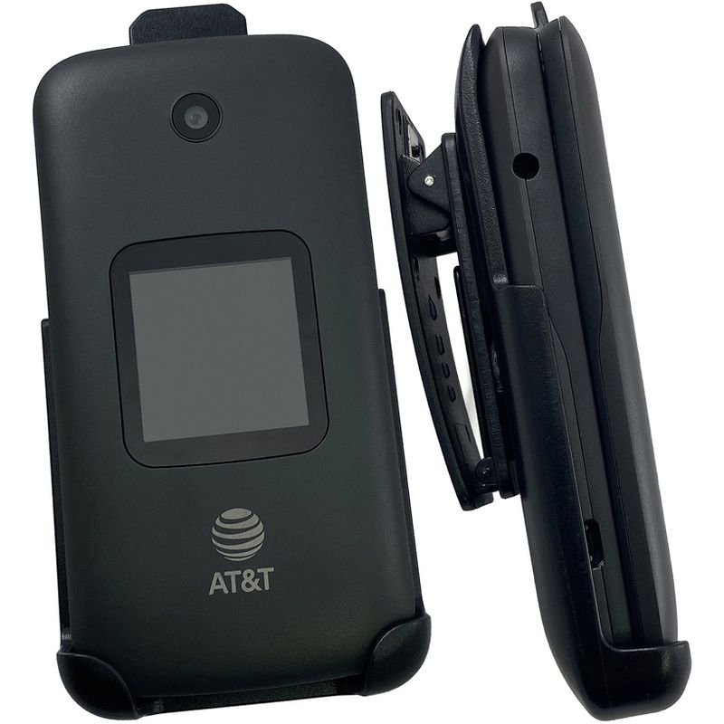 Nakedcellphone Belt Clip Holster Case for Alcatel Go Flip 3, Alcatel Smartflip (2019) - Black, 1 of 9