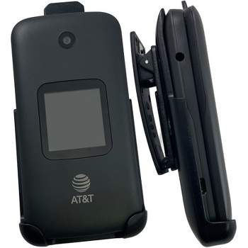Nakedcellphone Belt Clip Holster Case for Alcatel Go Flip 3, Alcatel Smartflip (2019) - Black