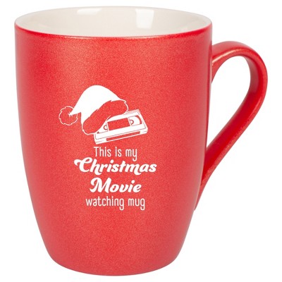 Elanze Designs This Is My Christmas Movie Watching Mug Crimson Red 10 ounce New Bone China Coffee Cup Mug