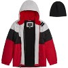 London Fog Boys' Heavyweight Puffer Jacket with Soft-Lined Hood and Fleece Beanie – Red - 2 of 4