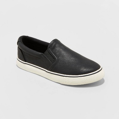 target black slip on shoes