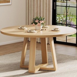 Dining Table for 4-6 People, Kitchen Table, Round Dining Room Table for Kitchen, 47 Inch Round Table for Dining Room - 1 of 4