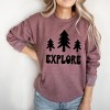 Simply Sage Market Women's Graphic Sweatshirt Explore Trees - 2 of 3