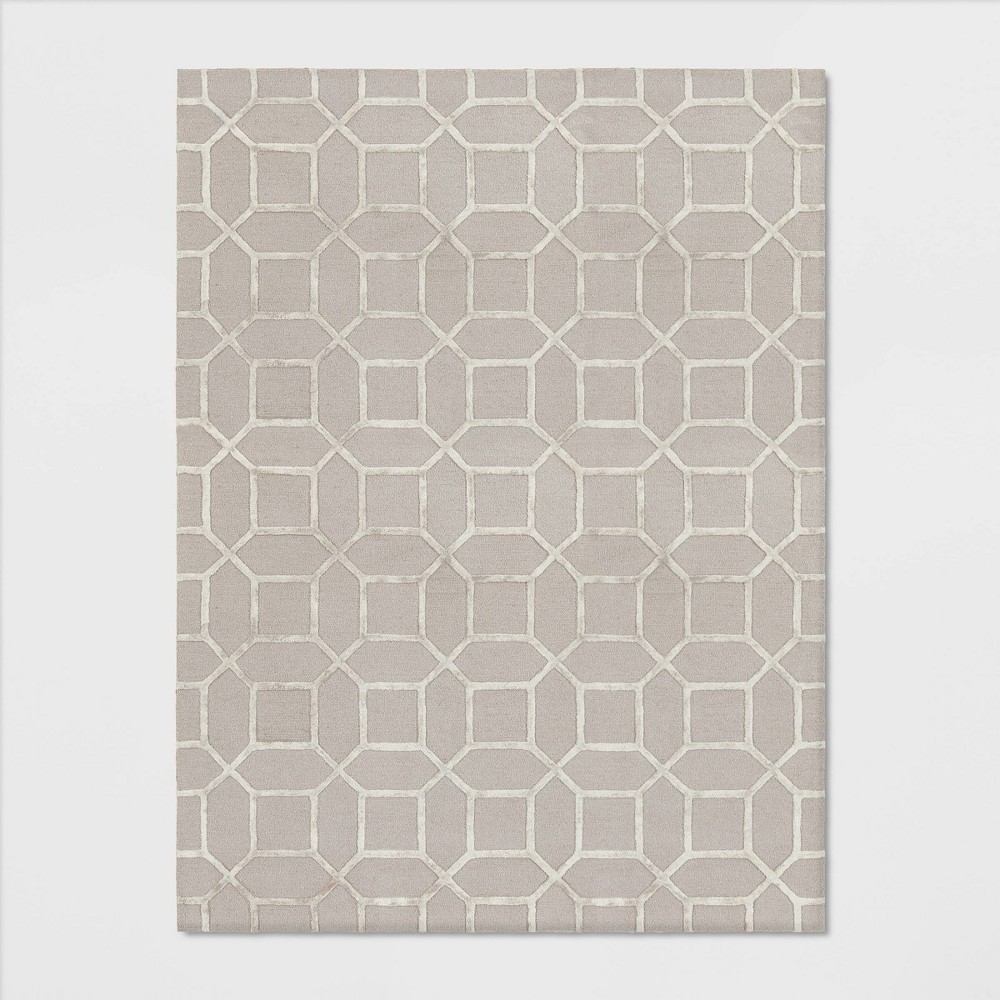 9'X12' Geometric Tufted Viscose Area Rug Neutral - Opalhouse was $499.99 now $249.99 (50.0% off)