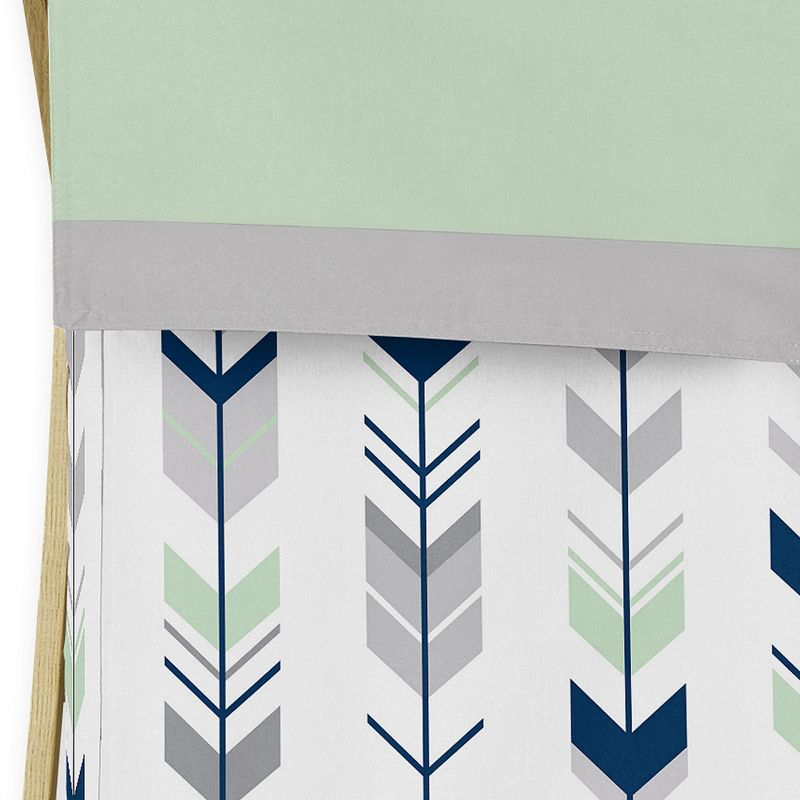 Sweet Jojo Designs Boy or Girl Gender Neutral Unisex Laundry Hamper Mod Arrow Blue Green and Grey, 3 of 6