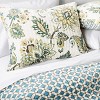 Grayson Quilt Set King - homthreads: Cotton Reversible Bedding with Botanical Pattern, Includes 2 Shams - image 2 of 3