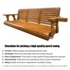 Fortune Candy Wooden Porch Swing 2-Seater/3-Seater for Outdoor Patio Garden Yard (5 ft.) - 4 of 4