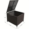 80-Gallon Waterproof Rattan Deck Box with Handles & Wheels, Durable Outdoor Storage Bin for Garden, Pool, Cushions, and Patio - 2 of 3