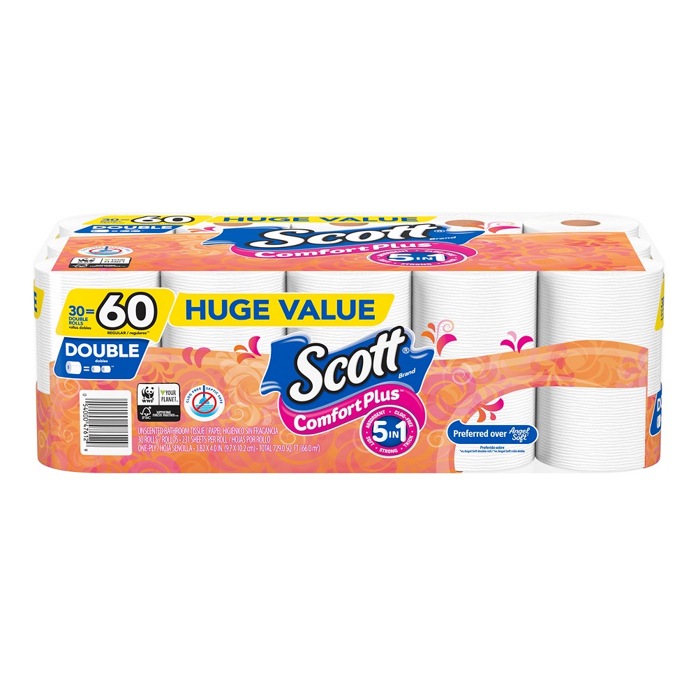 UPC 054000476129 Scott Comfort Plus Paper Towels 30 Double Rolls