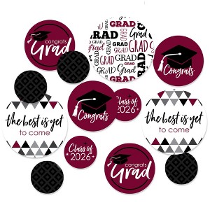 Big Dot of Happiness 2026 Maroon Graduation Party Giant Circle Confetti - Party Decorations - Large Confetti 27 Count - 1 of 4