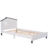 KTMBDW Twin/Full Size Platform Bed Frame, Twin Size Bed with House-shaped Headboard, No Box Spring Needed - 3 of 4