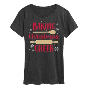 Women's - Instant Message - Baking Christmas Cheer Short Sleeve Graphic T-Shirt - 1 of 4