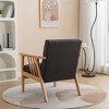 SEYNAR Mid Century Boucle Uplostered Soild Wood Accent Armchair with Pillow - 4 of 4