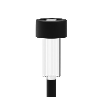 Modern Black LED Solar Pathway Lights Multipack with Polypropylene Shade