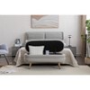 Airsurfer Gray Velvet Storage Bench with Wood Legs, Upholstered Bedroom Bench for Living Room, Bedroom, and Indoor Spaces - 3 of 4