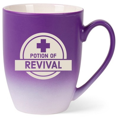 100 North Magic Potion 10 Ounce Purple and White Two Toned Ombre, Comfortably Fits Your Hands, Ceramic Tea Coffee Cup Mug, Potion of Revival