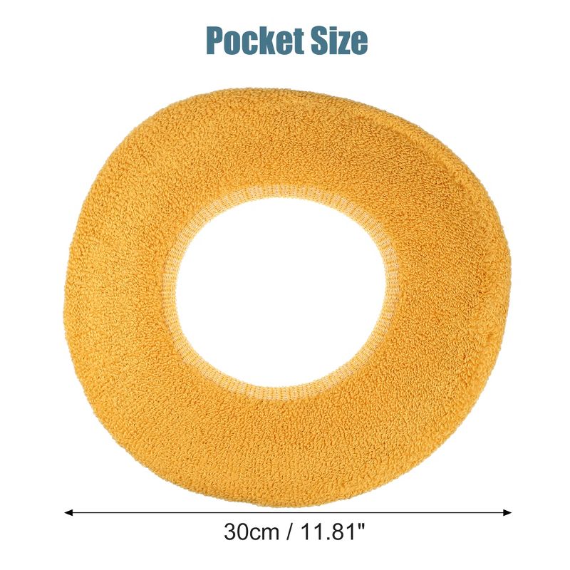 Unique Bargains Stretchable Thicker Toilet Seat Cover Pad Lid Bathroom Warmer Soft Washable Reusable, 4 of 7