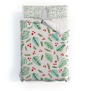 Angela Minca Xmas branches white Duvet Cover + Pillow Sham(s) - Deny Designs - 1 of 4