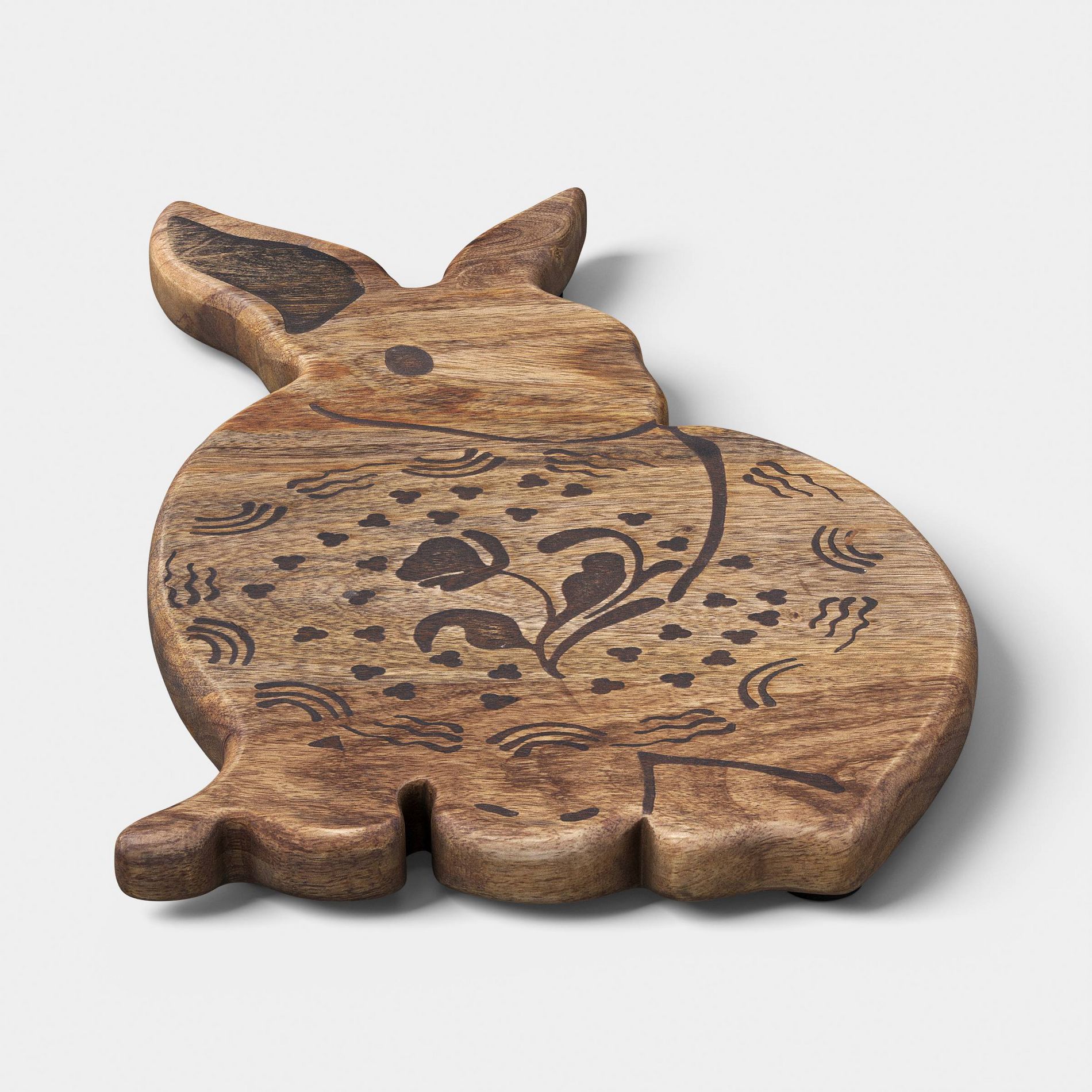 Small Figural Easter Bunny Serve Board Brown - Threshold™