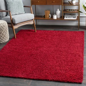 Hauteloom Burgandy Solid Area Rug - 1 of 4