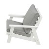 Outdoor single, Sofa Chair With Cushion,Stainless Steel Hardware, Comfortable Armrests Garden Sofa Furniture,abstract,white,29.92in,2.49ft - 3 of 4