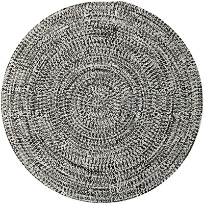 Colonial Mills Kaari Tweed Rug - Electric Black 3' round