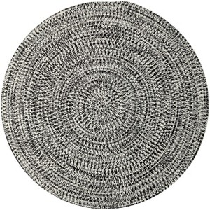 Colonial Mills Kaari Tweed Rug - Electric Black 3' round - 1 of 4