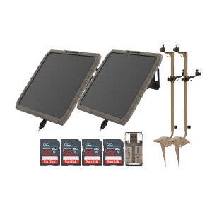 Stealth Cam Mounting Post for Camera& Solar Pak with FieldMAX Solar Battery Pack 32GB Memory Cards and Card Reader (2 Pack) - 1 of 4