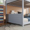 TIRAMISUBEST Twin Over Twin House Floor Bunk Bed with Headboards, Footboards and Guardrails, Ladder, Rubber Wood Bunk Bedframe with Safety Guardrails - 4 of 4