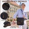 Small Messenger Bag, Vintage Canvas Leather Lightweight Crossbody Man Purse Bag - 3 of 4
