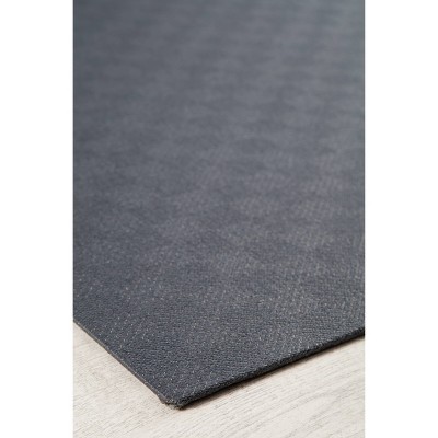 Gray Rectangular PVC and Polyester Office Chair Mat