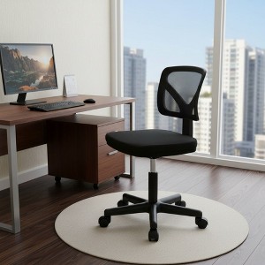 AZL1 Life Concept Computer Office Desk Chair with Ergonomic Lumbar Support Swivel Adjustable Height Armless for Home Office, 16.5"*17.9"*34.8" - 1 of 4