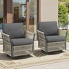 Buenhomino Outdoor Wicker Patio Conversation Furniture Set - 2 of 4