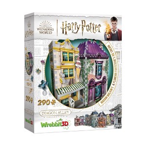 Harry Potter Diagon Alley Collection - Madam Malkin's & Florean Fortescue's Ice Cream 3D Puzzle 290pc - 1 of 4