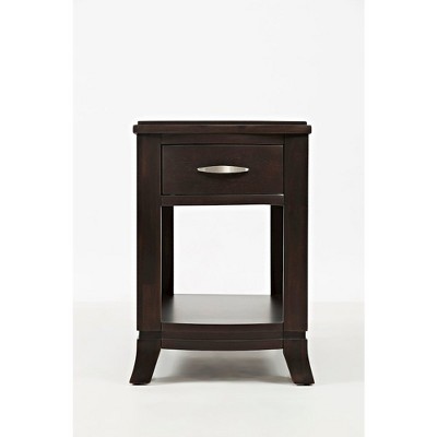 Jofran,Downtown Contemporary Chairside Table- Brown Color