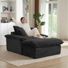 AENKYO Oversized Corduroy Chaise Lounge Chair - No Assembly Required Sleeper Sofa for Living Room, Bedroom & Office, Modern Upholstered Accent Chair - 3 of 4